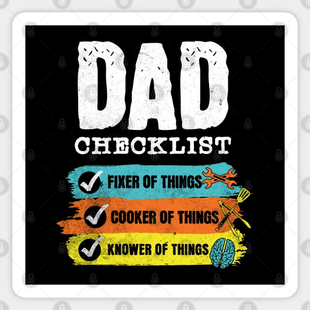 Grunge Funny Dad Checklist Sticker by HolidayBug
